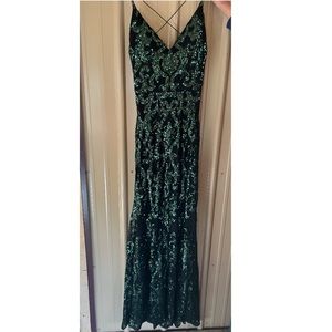 Green Sparkly Formal Dress